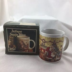 Antique Coffee Cup Santa Mug 10 oz